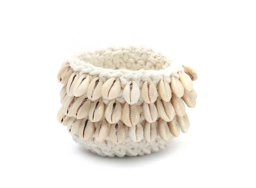 Calpe Crochet Illuminator - Shell-Accented Candle Holder