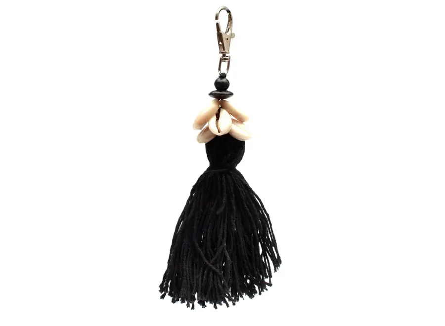 Cabo de Gata Boho Charm - Seashell Tassel Keychain