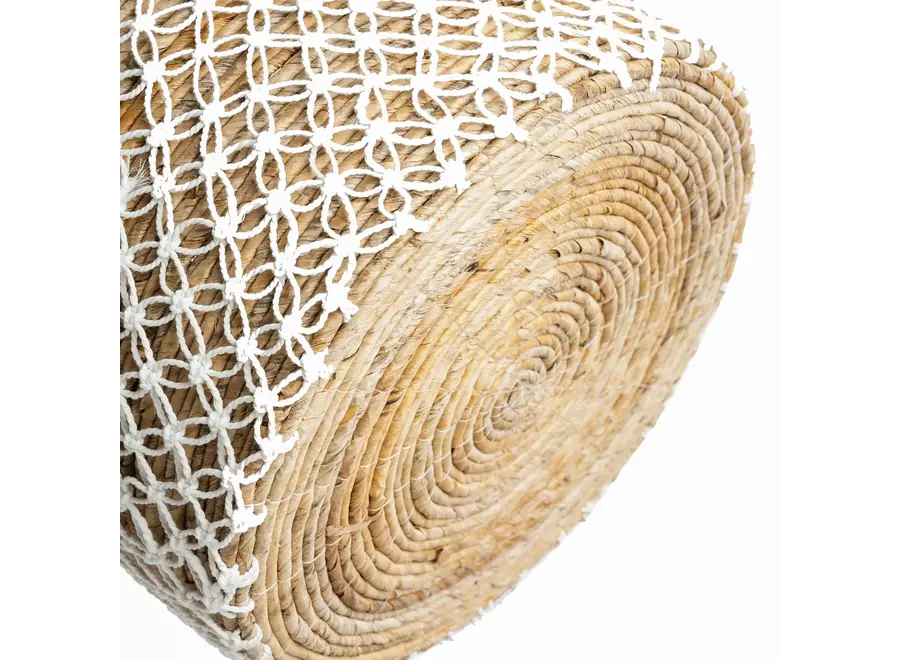 Algorta Cross-Stitch Basket - Seagrass Organizer