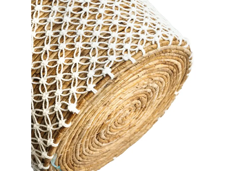 Algorta Cross-Stitch Basket - Seagrass Organizer