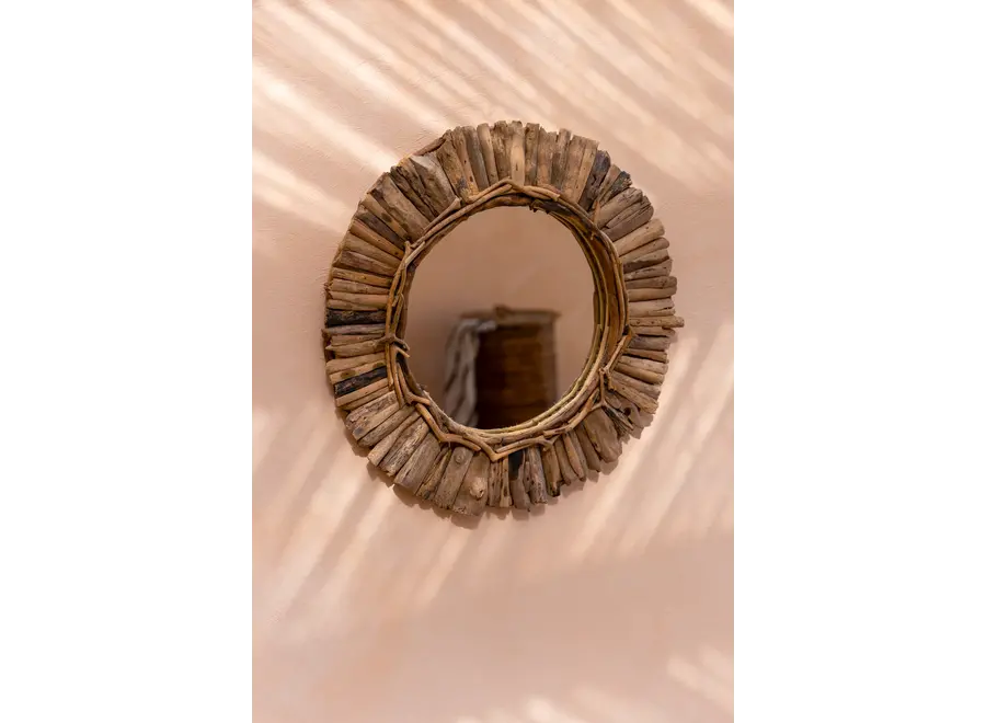 Cudillero Driftwood Mirror - Round Glass Mirror
