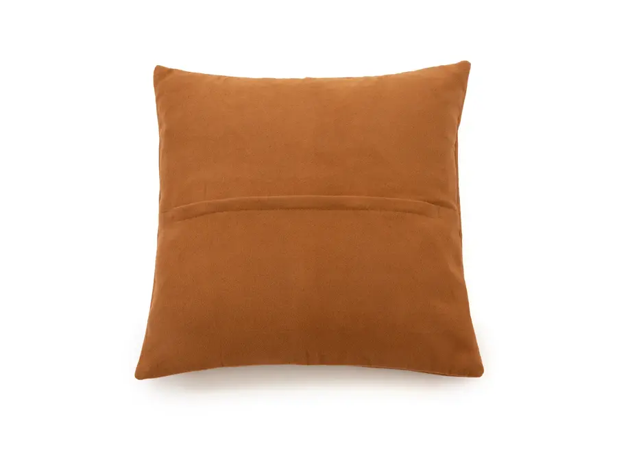 Calpe Chic Square Cushion - Leather & Fabric Pillow Cover