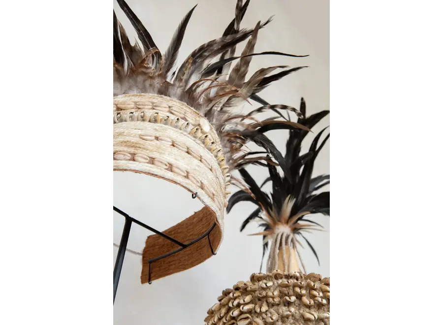 Bali Beaches Elegance Centerpiece - Feathers, Shells and Rope Centerpiece
