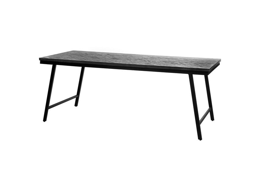 Cazorla Elegant Herringbone Ensemble - Foldable Dining Table