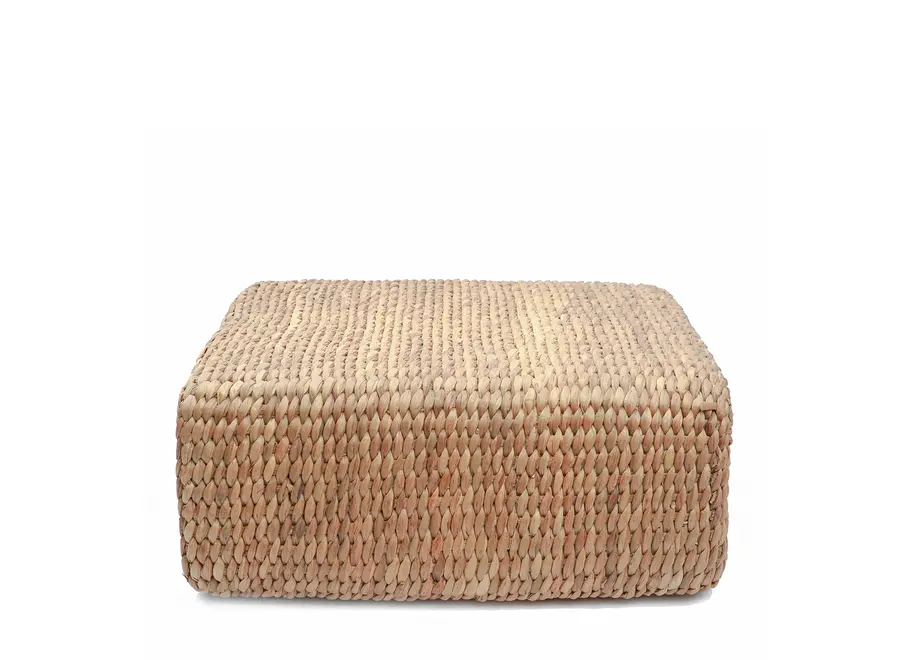 Albufera Natural Square Pouffe - Water Hyacinth Ottoman