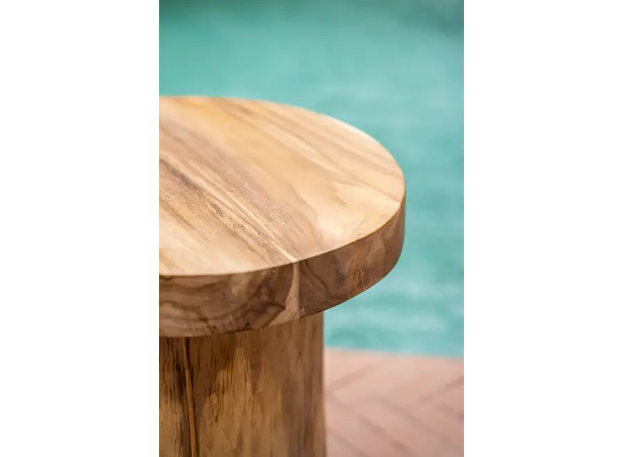 Cabo de Gata Glow Side Table - Teak Wood Side Table