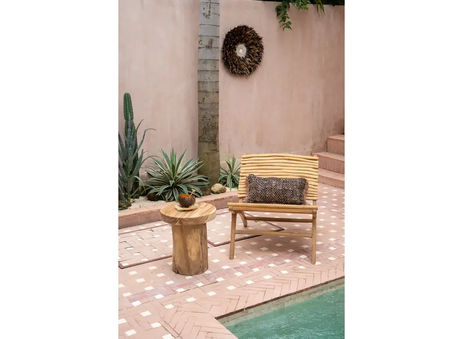 Cabo de Gata Glow Side Table - Teak Wood Side Table