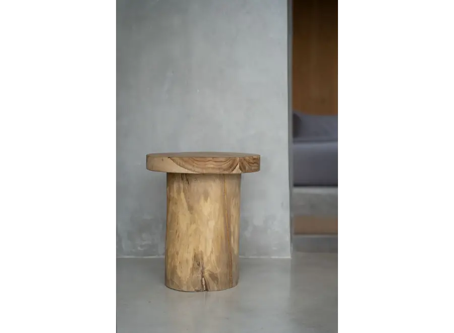 Cabo de Gata Glow Side Table - Teak Wood Side Table