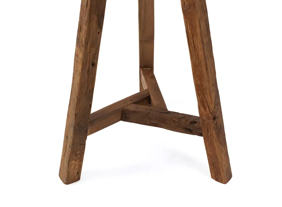 Don Benito Rustic Stool - Teak Wood Stool