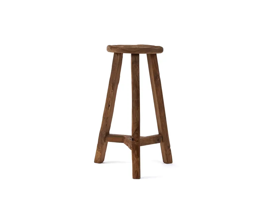 Don Benito Rustic Stool - Teak Wood Stool