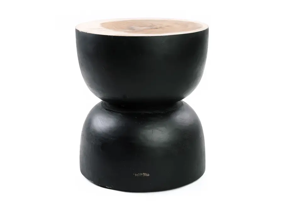 Albarracín Charcoal Stool - Suar Wood Stool
