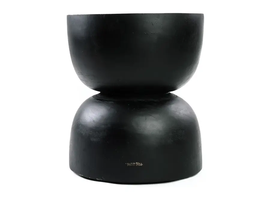 Albarracín Charcoal Stool - Suar Wood Stool