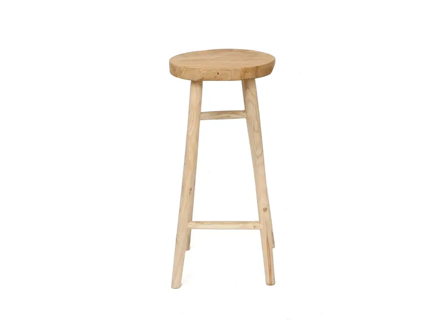 Kedut Garden Stool - Teak Wood Garden Stool