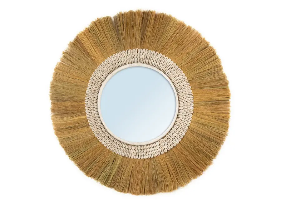 Canary Islands Seashell Mirror - Cowrie Shell Mirror