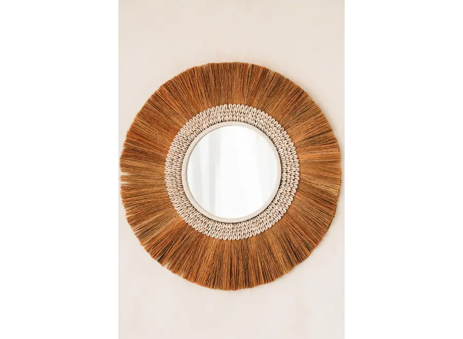 Canary Islands Seashell Mirror - Cowrie Shell Mirror
