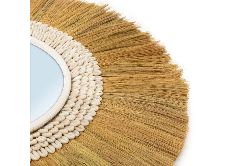 Canary Islands Seashell Mirror - Cowrie Shell Mirror