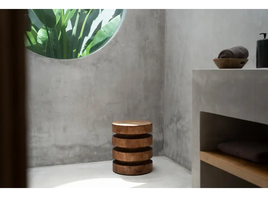 Zahara de la Sierra Massaka Stool - Suar Wood Stool