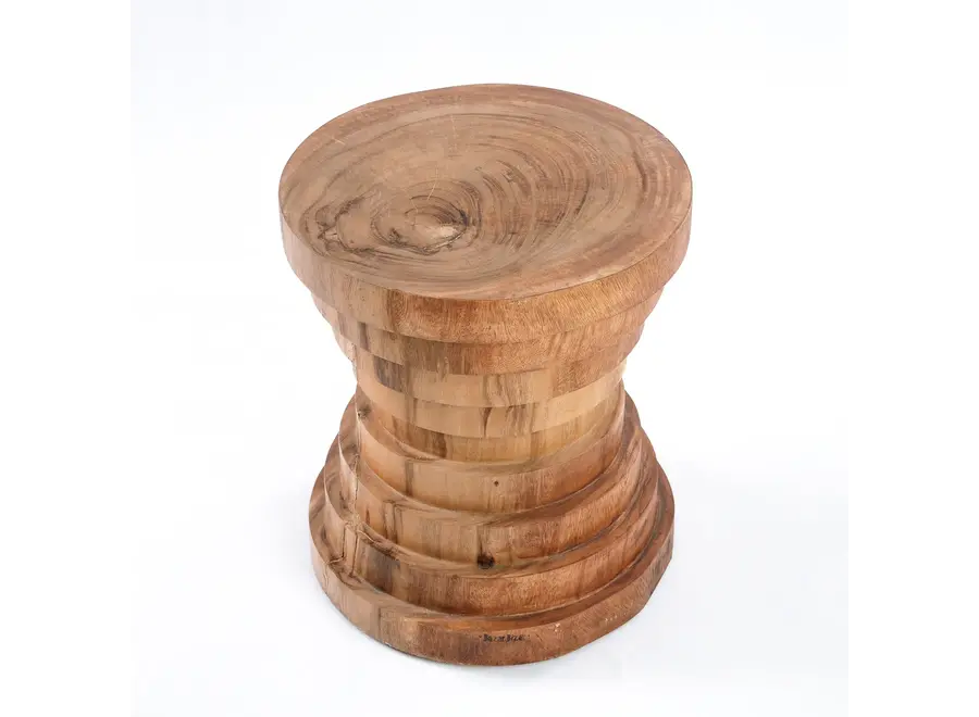 Cabo de Gata Ring Stool - Suar Wood Stool