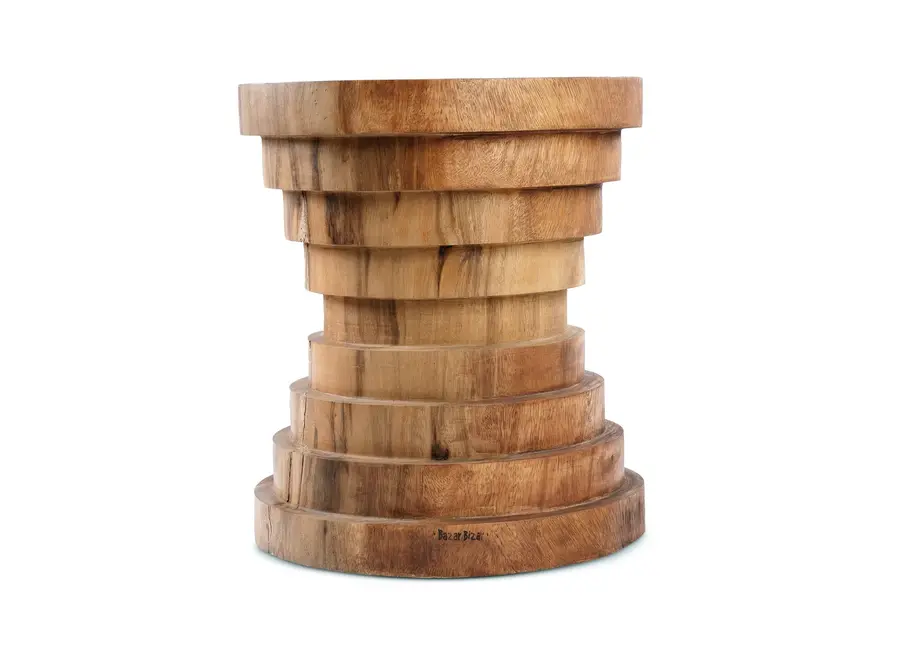 Cabo de Gata Ring Stool - Suar Wood Stool