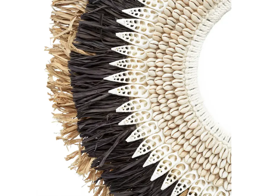 Calpe Shell Elegance Display - Raffia Hoop Decor