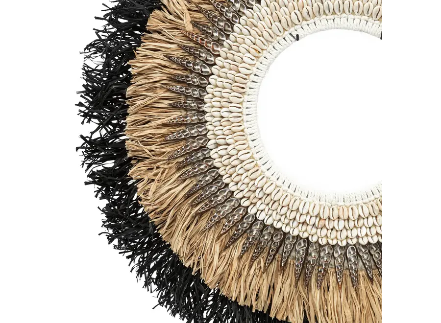 Las Salinas Shell Hoop - Raffia Hoop Display