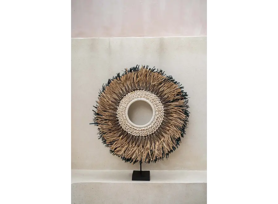 Las Salinas Shell Hoop - Raffia Hoop Display