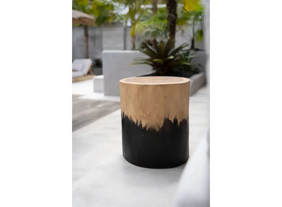 Zahara de la Sierra Trunk Table - Dip Dyed Stool