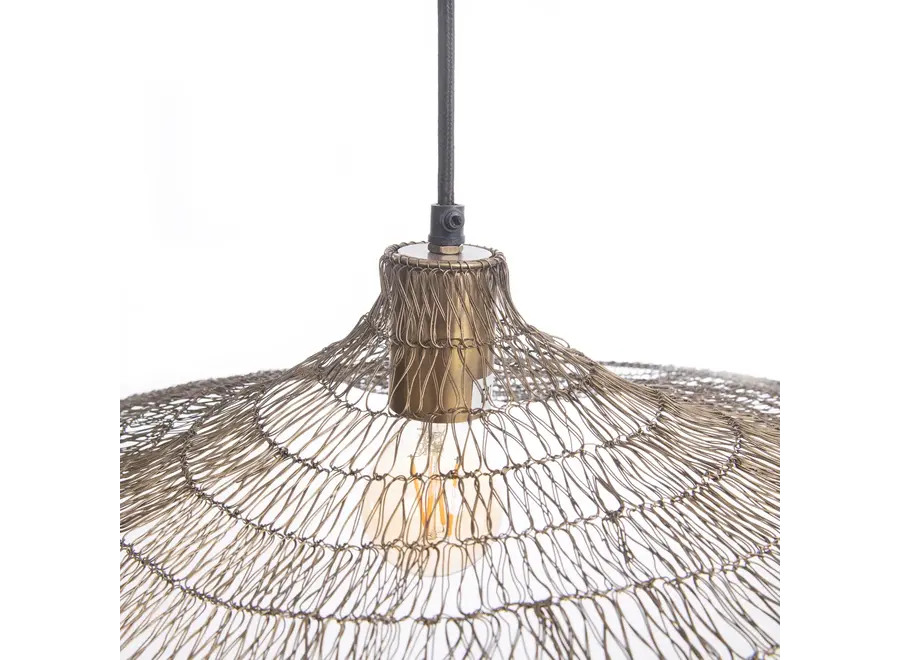 Alhambra Namaste Pendant - Iron and Brass Pendant