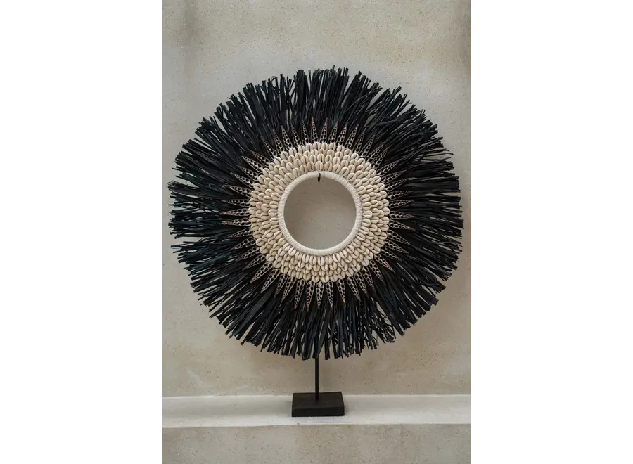 Cabo de Gata Shell Decor - Raffia Stand Display