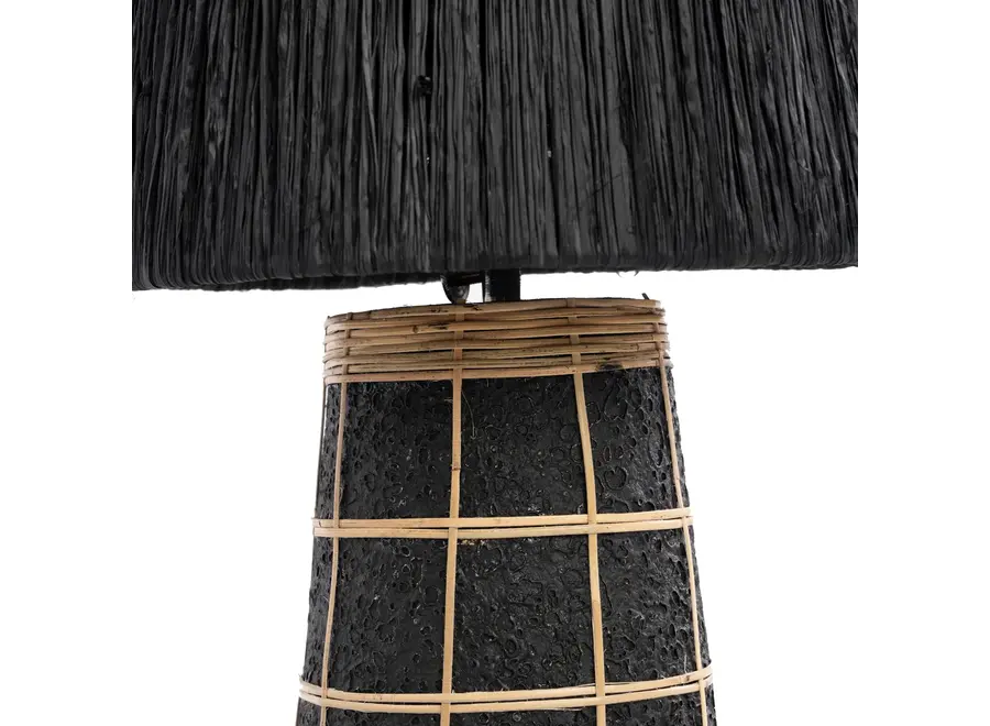 RetiroNaxos Terra Table Lamp - Terracotta and Rattan Table Lamp