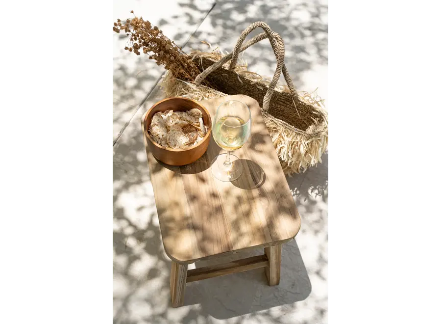 Calpe Versatile Stool - Reclaimed Teak Side Table