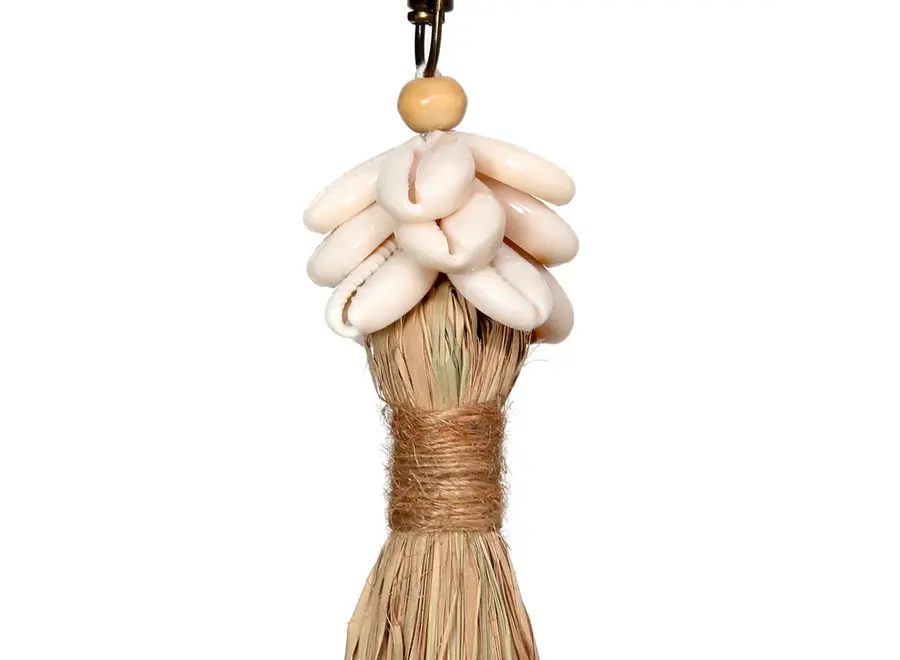 Cadaques Bohemian Tassel - Shell & Raffia Hanger