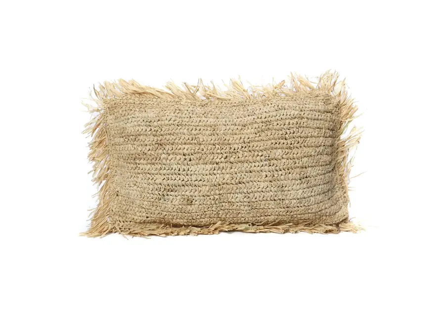 Calpe Crafted Raffia Cushion - Bohemian Home Accent