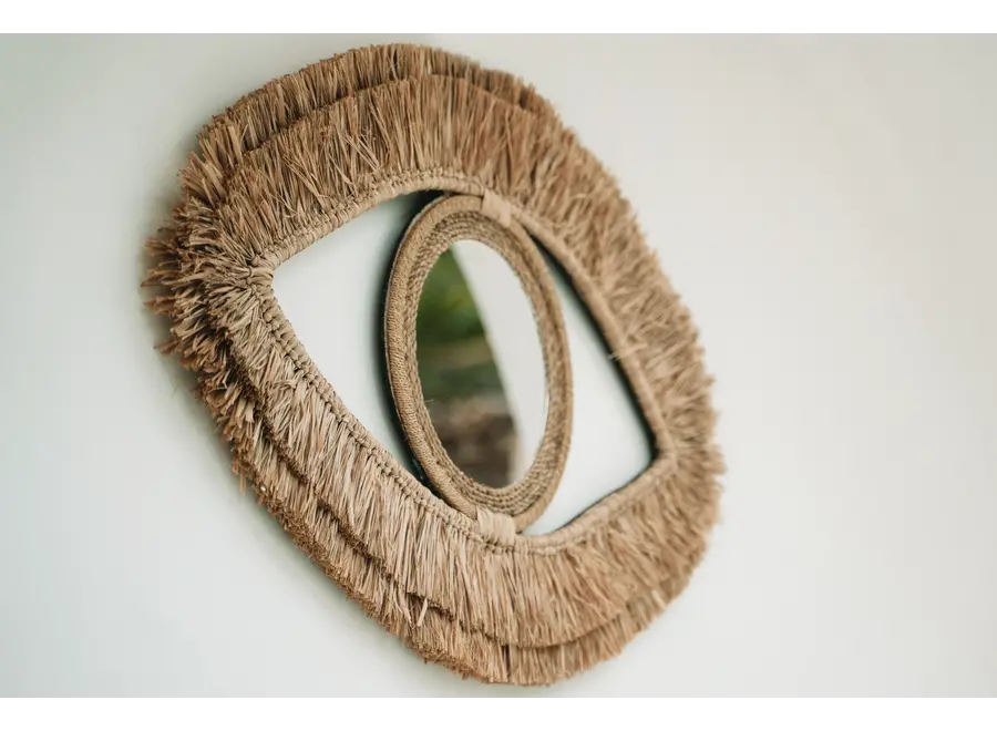 Ronda Eye Mirror - Raffia Eye Mirror