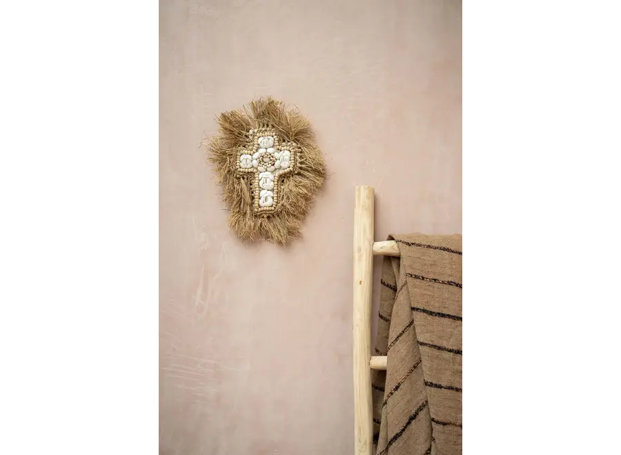 Ayamonte Shell Mosaic Cross - Coastal Decoration