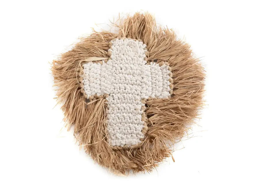 Ayamonte Shell Mosaic Cross - Coastal Decoration