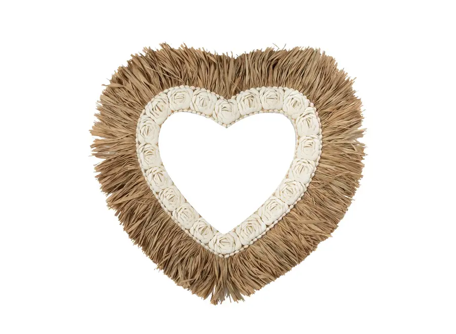 Cadaques Coastal Charm - Shell Rose Heart Wall Art