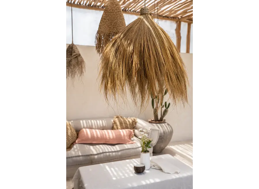 Alcala de Guadaira Grass Pendant Lamp - Natural Grass Iron Frame