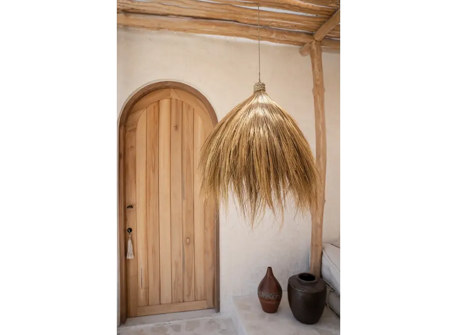 Alcala de Guadaira Grass Pendant Lamp - Natural Grass Iron Frame