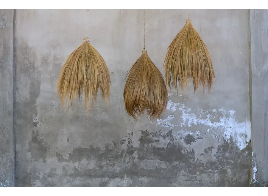 Alcala de Guadaira Grass Pendant Lamp - Natural Grass Iron Frame