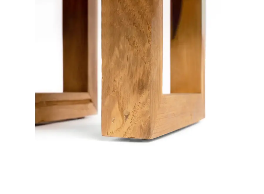San Roque Side Table - reclaimed teak wood