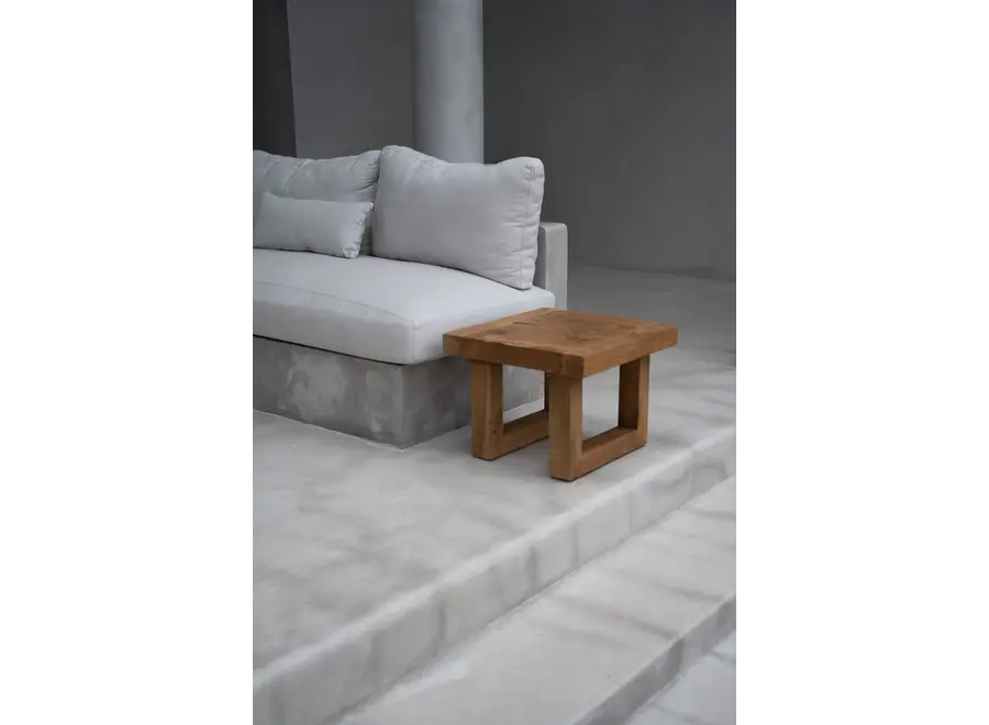 San Roque Side Table - reclaimed teak wood