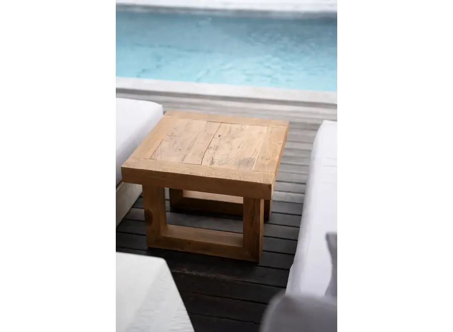 San Roque Side Table - reclaimed teak wood