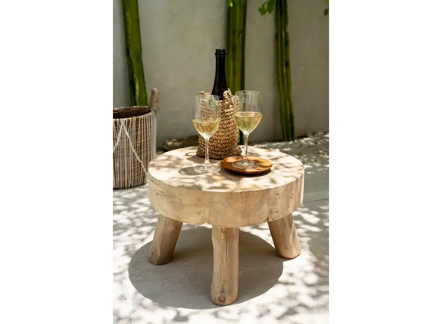Guadalupe Teak Side Table - Reclaimed Teak Side Table