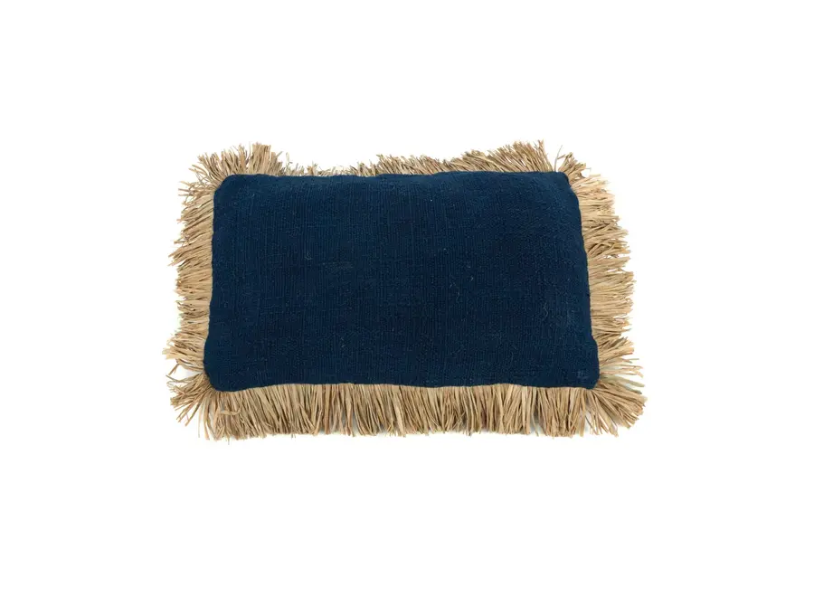 Cazorla Fringed Cushion - Raffia Fringed Cushion