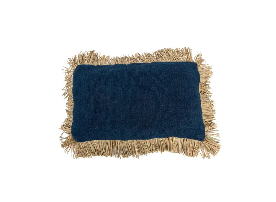 Cazorla Fringed Cushion - Raffia Fringed Cushion