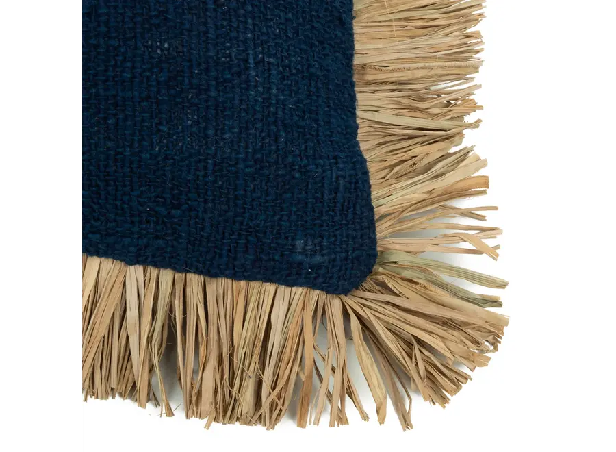 Cazorla Fringed Cushion - Raffia Fringed Cushion