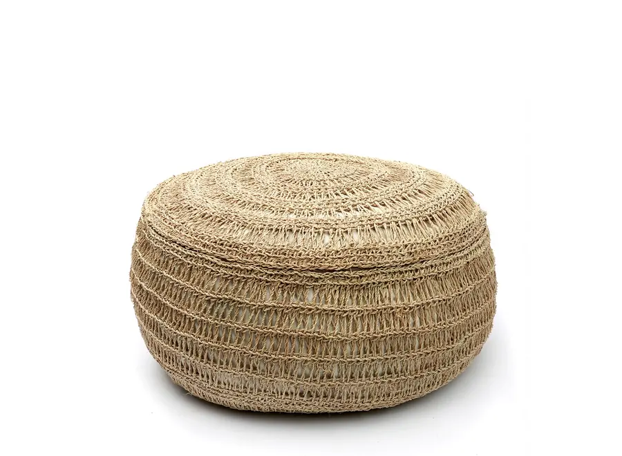 Cabo de Gata Texture Pouf - Seagrass Pouf