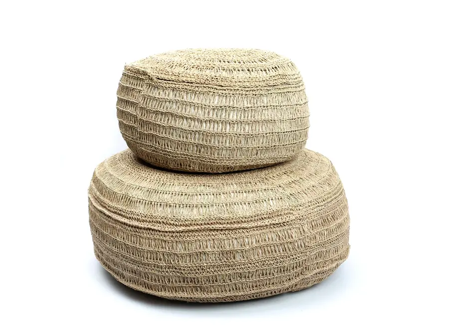 Cabo de Gata Texture Pouf - Seagrass Pouf