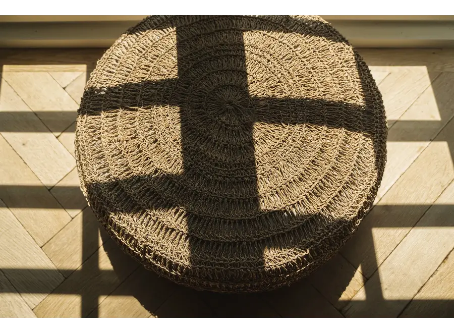 Cabo de Gata Texture Pouf - Seagrass Pouf